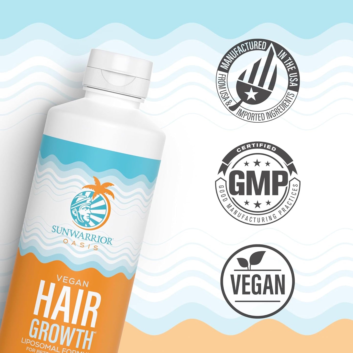 Sunwarrior Hair Growth Liquid Rosemary Oil Citrus Flavor   -15.2 fl oz