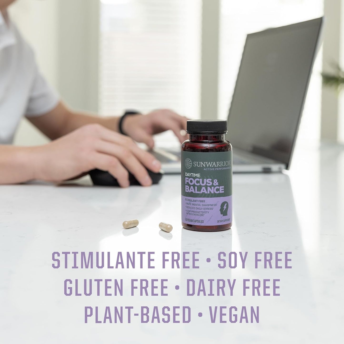 Sunwarrior Active Focus & Balance  - 60 Capsules