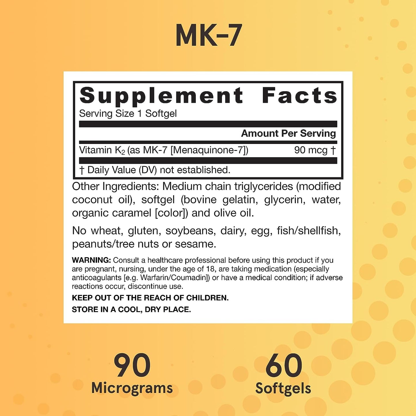Jarrow Formulas MK- 7 - Bioactive Form of Vitamin K2  60 softgels