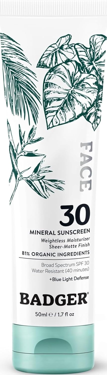 Badger Zinc Oxide Face Sunscreen SPF 30 - 1.7 fl oz