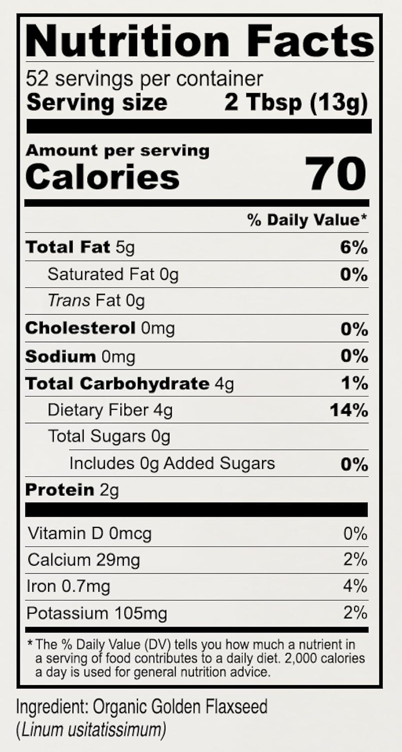 Anthony's Organic Golden Flaxseed Meal, 1.5 lb