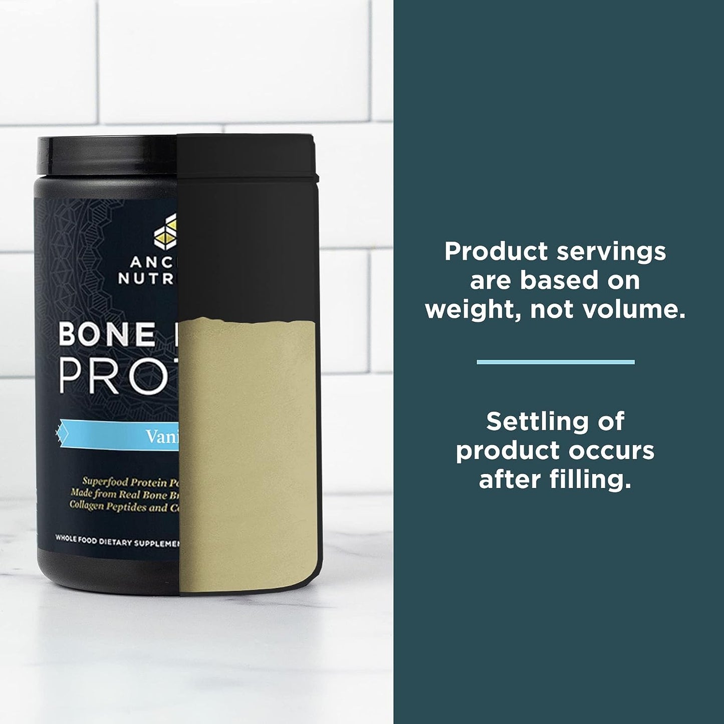 Ancient Nutrition protein Powder Bone Broth  Vanilla 20g per serving
