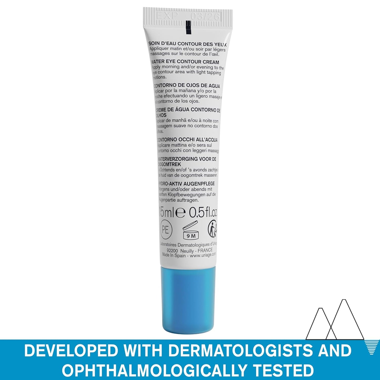 URIAGE Water Eye Contour Cream with Hyaluronic Acid - 0.51 oz