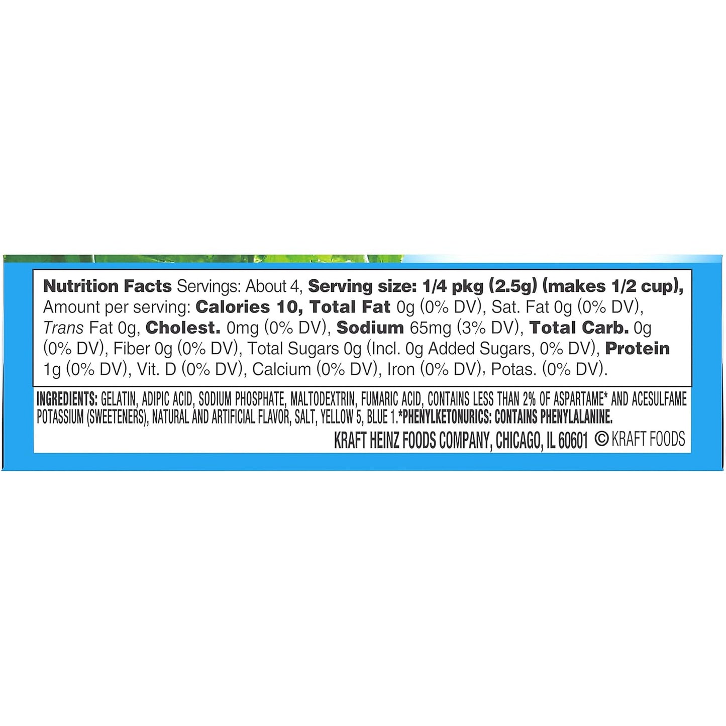 JELL-O Lime Gelatin Dessert Mix (.03 oz Boxes, Pack of 6)