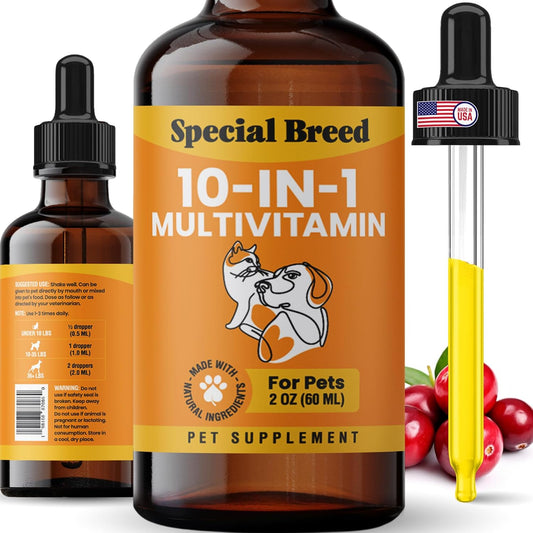 10-in-1 Liquid Multivitamin for Dogs and Cats -2 oz