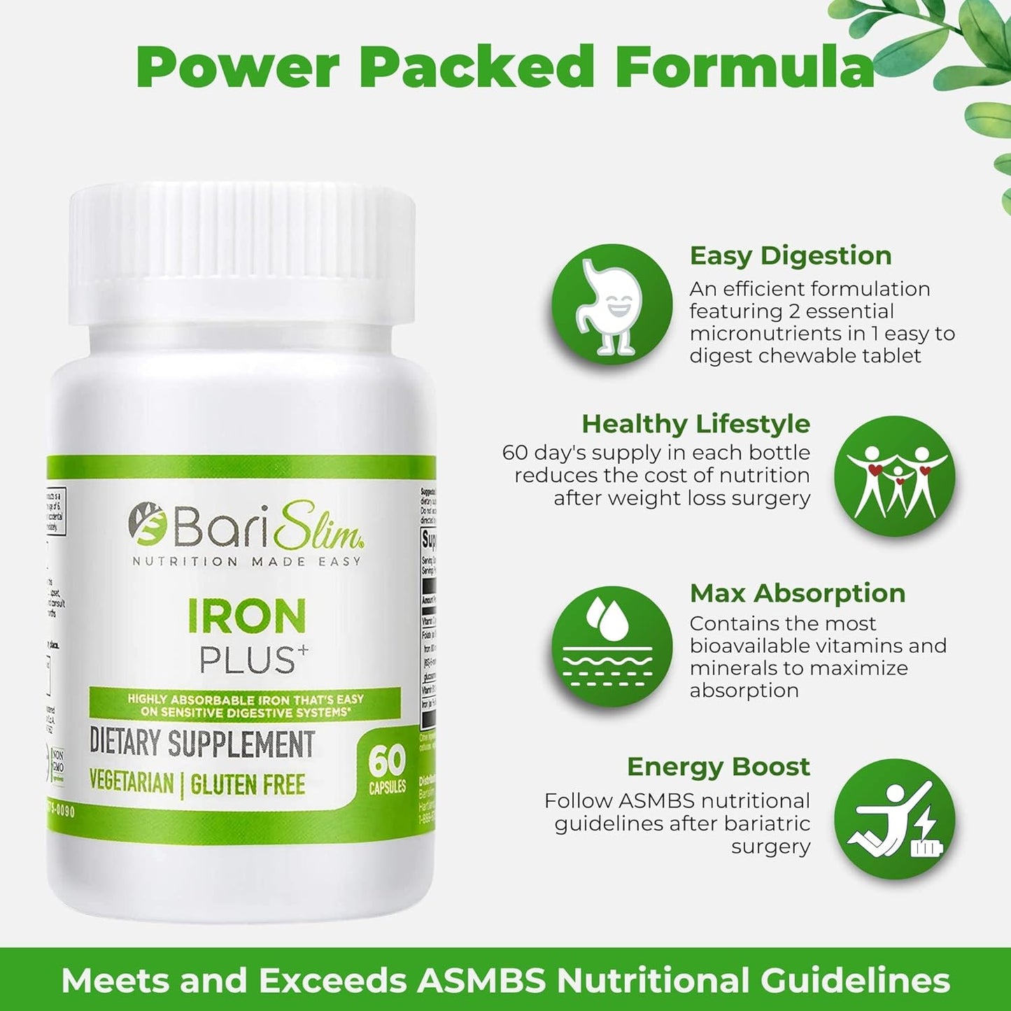 BariSlim Iron Plus Capsules (60 Servings)