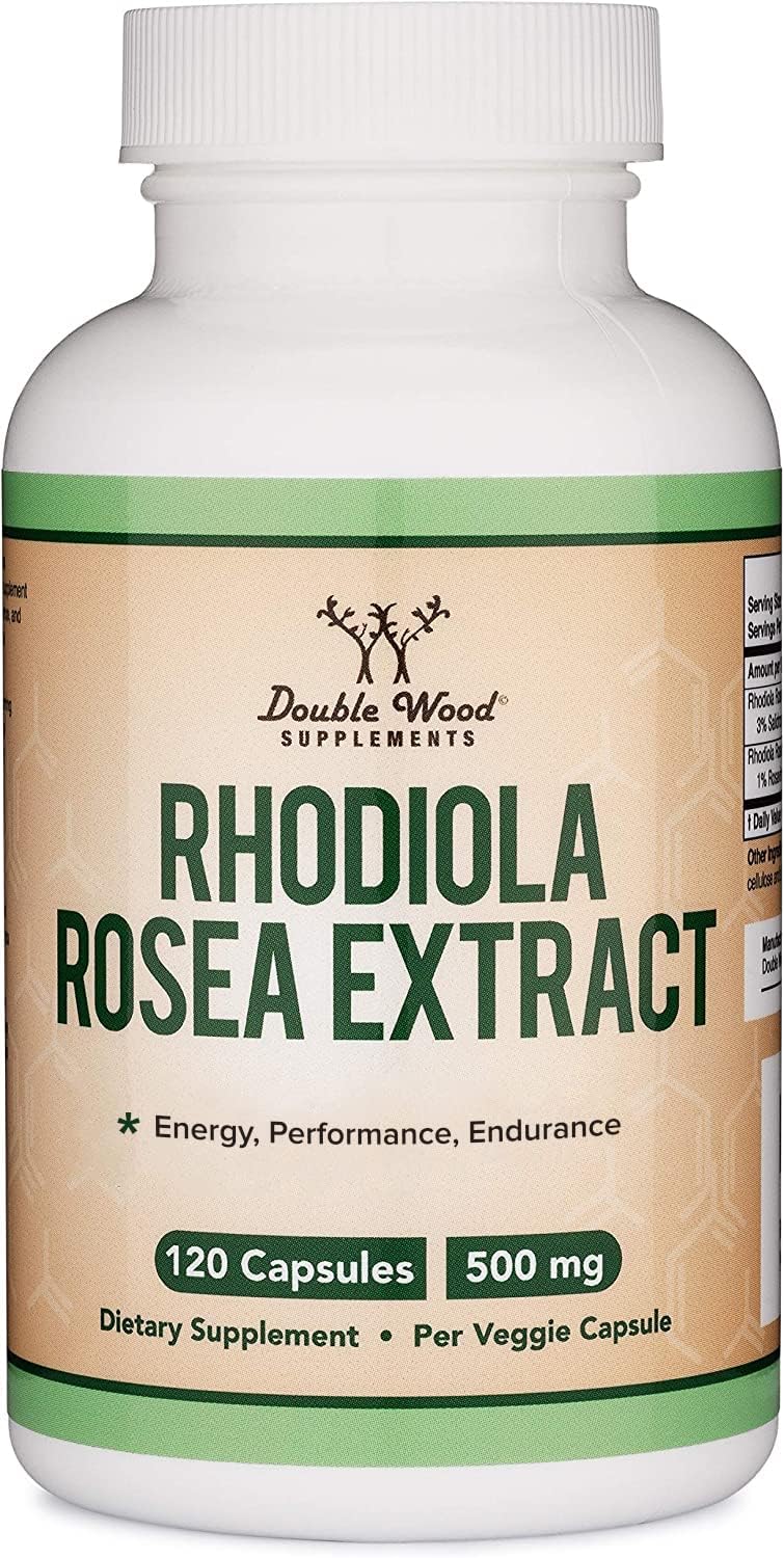 Rhodiola Rosea Supplement 500mg, 120 Vegan Capsules
