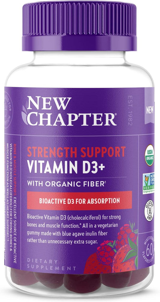 New Chapter Organic Vitamin D3+ Gummies - Mixed Berry Flavored, 60ct