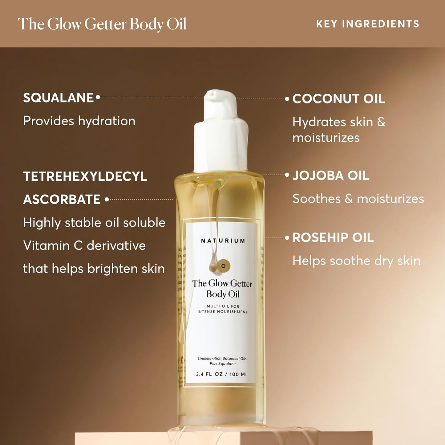 Naturium The Glow Getter Body Oil - 3.4 oz