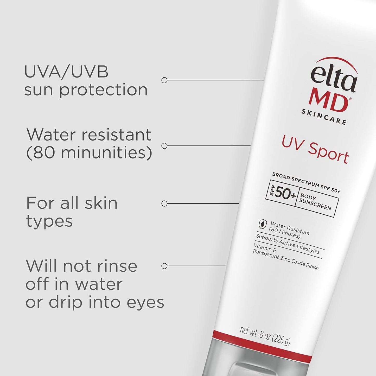 EltaMD UV Sport Sunscreen Lotion SPF 50 - 0.8 oz