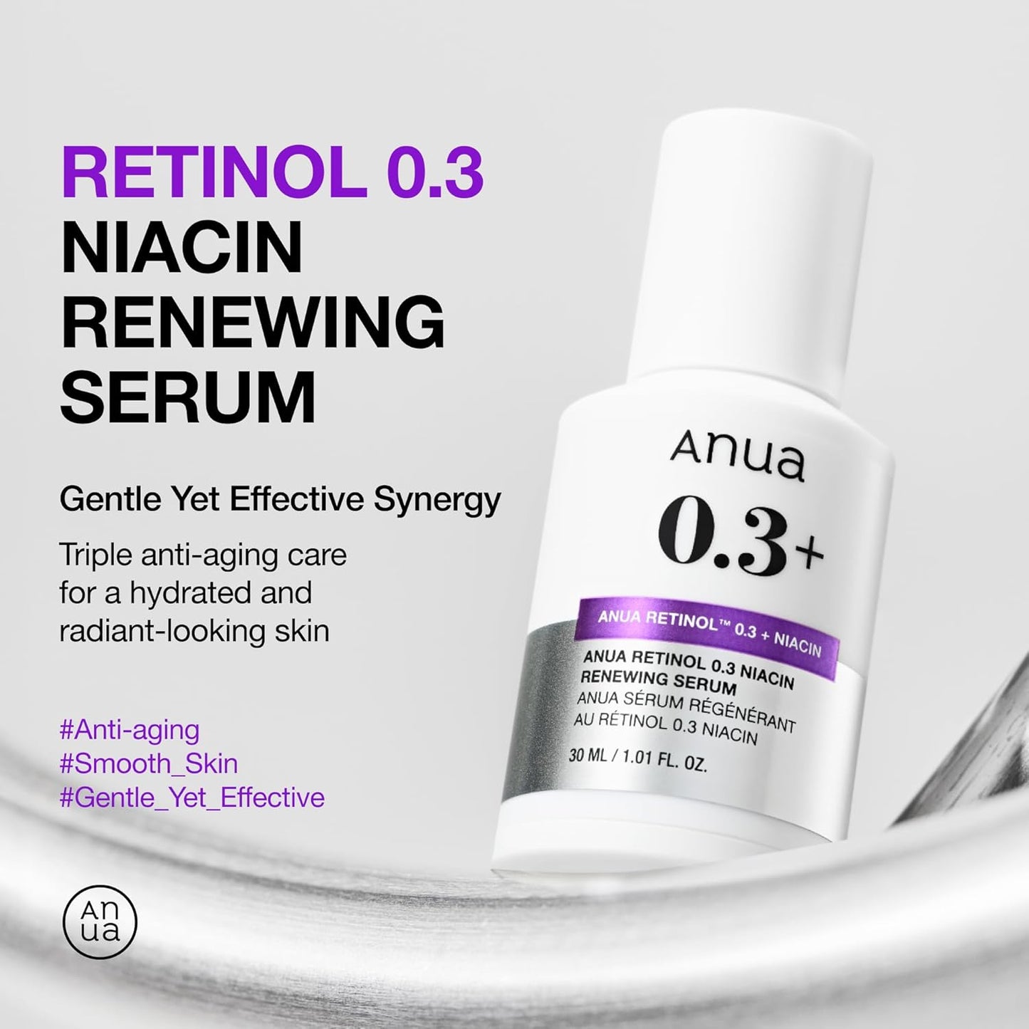 Anua Retinol Serum for Anti-Aging - 1.01 fl.oz