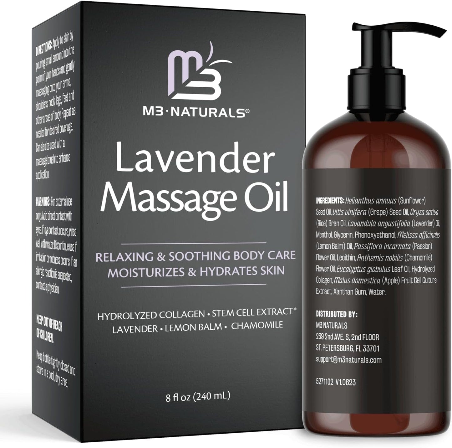 Lavender Massage Oil with Collagen and Stem Cells