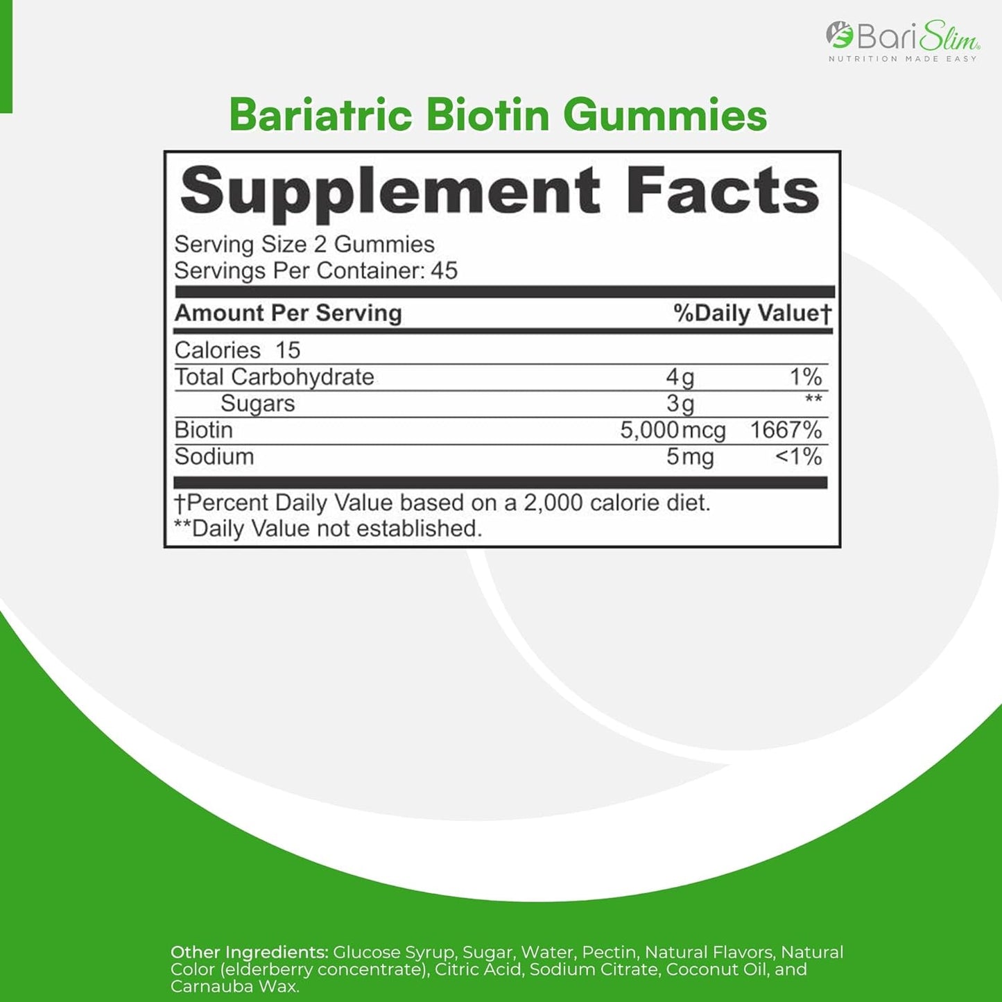 BariSlim Bariatric Vitamin Biotin Gummies 90 Fruit Chews