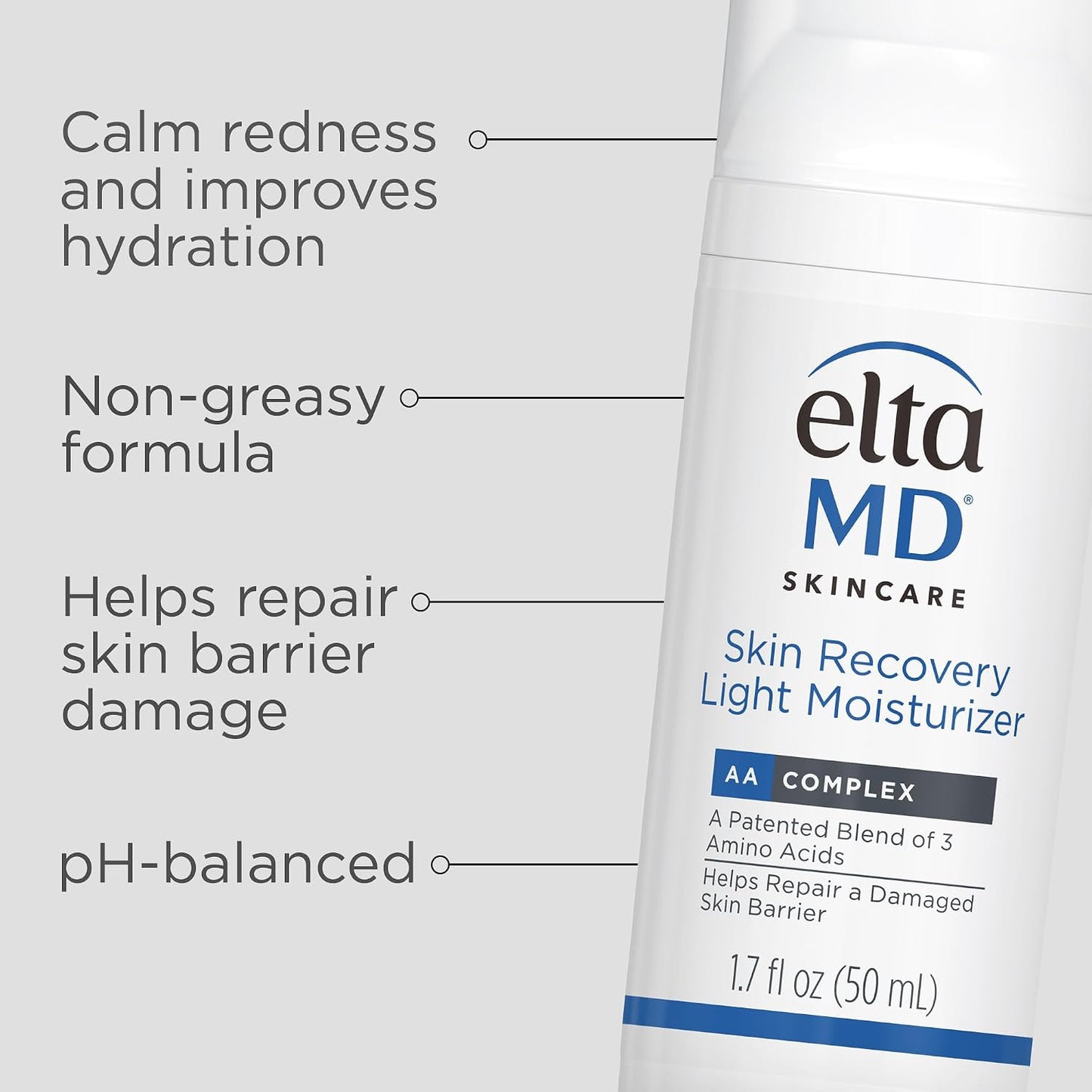 EltaMD Skin Recovery Light Face Moisturizer for Dry Skin - 1.7 oz
