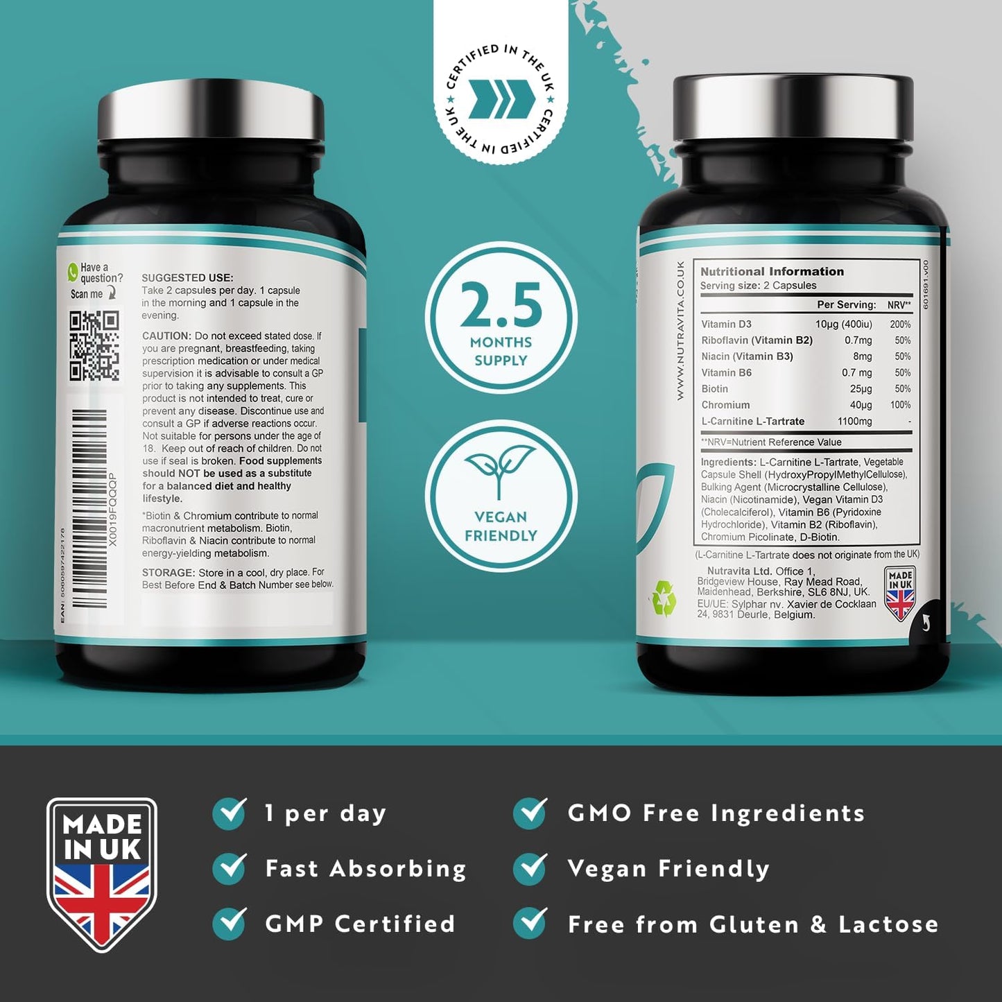 L-Carnitine Complex - 150 High Strength Capsules