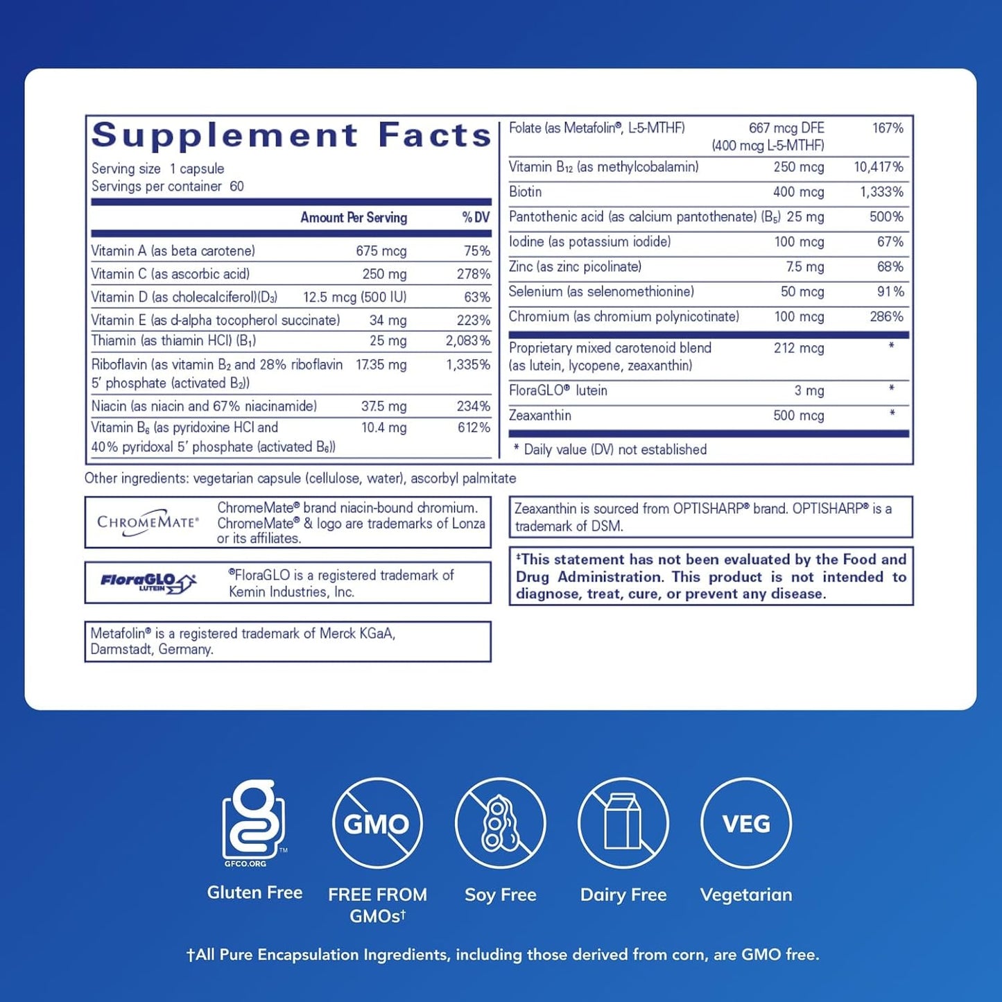 Pure Encapsulations Multi T/D - 60 Capsules