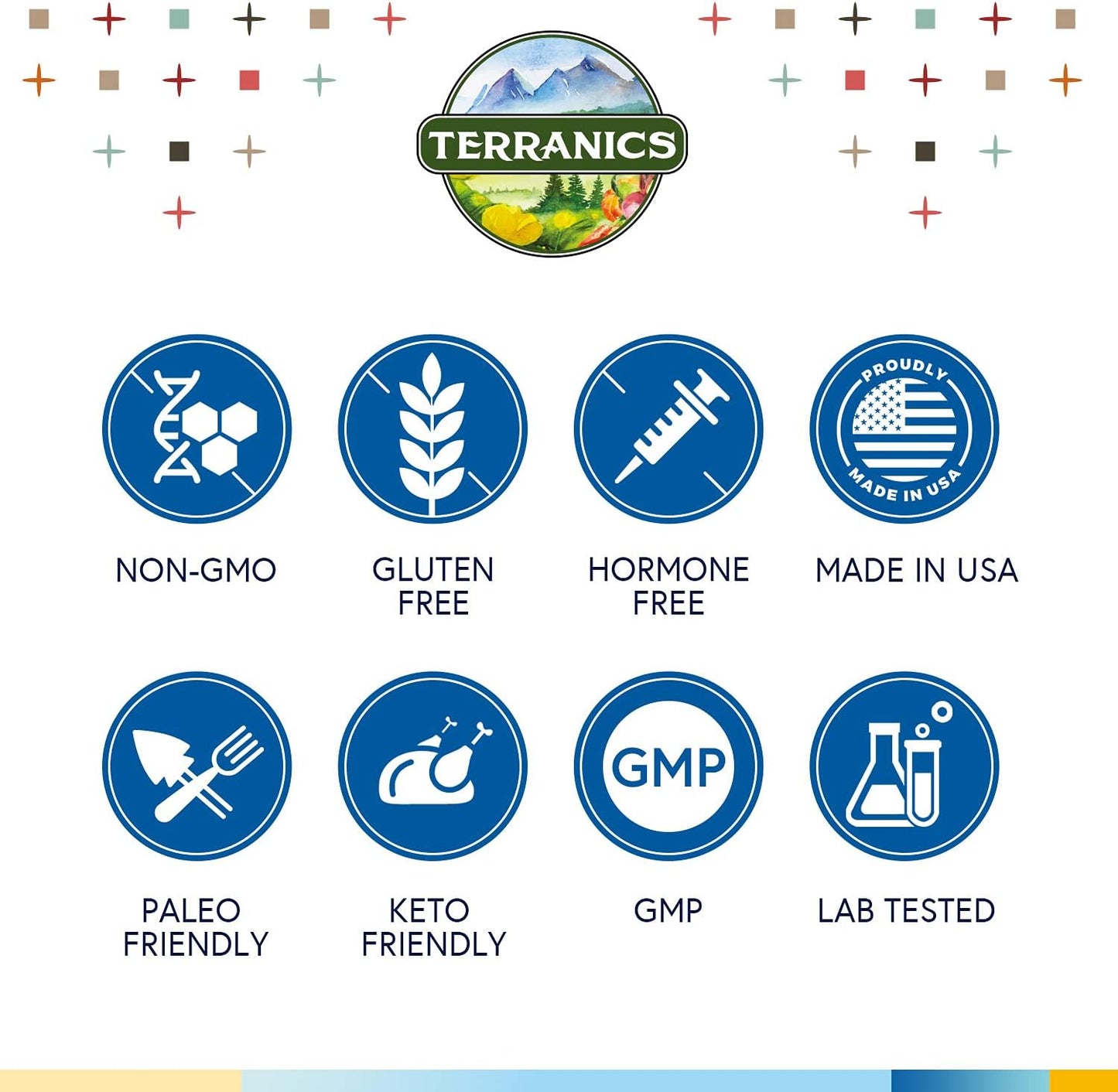 Terranics Multi Collagen Powder Type I II II V X with Biotin VC Hyaluronic Acid,16 oz