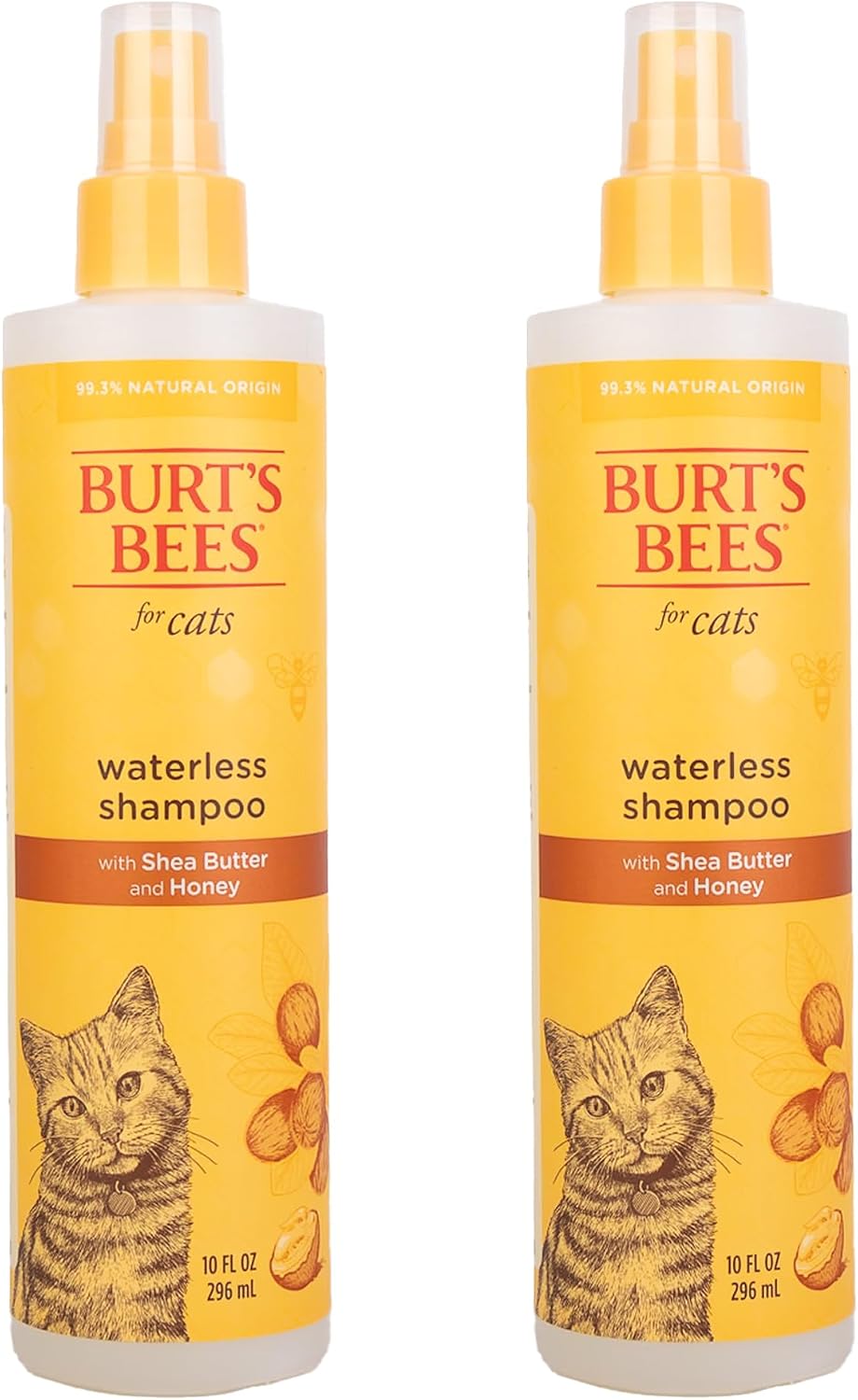 BURT'S BEES FOR PETS Waterless Cat Shampoo Spray - 10 Fl Oz - 2 Pack