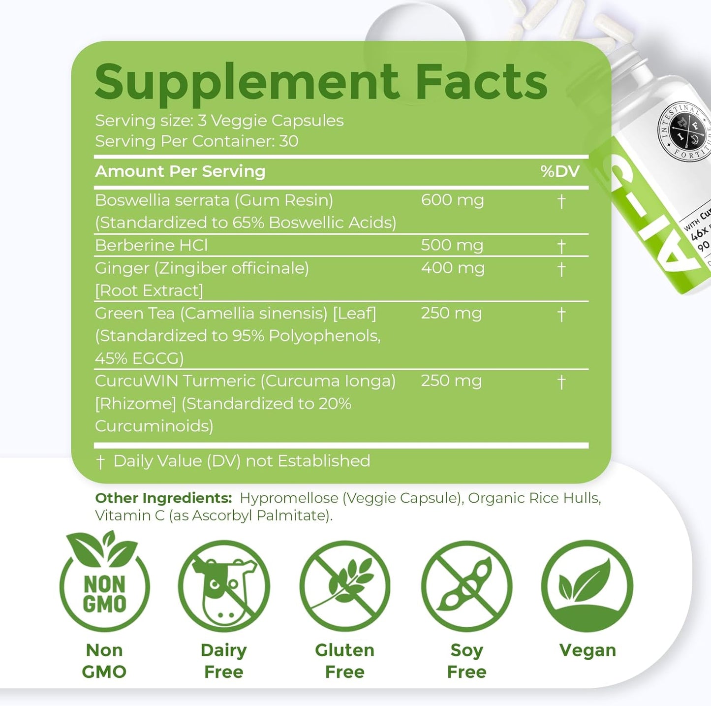 Intestinal Fortitude  Digestive Herbal Supplement