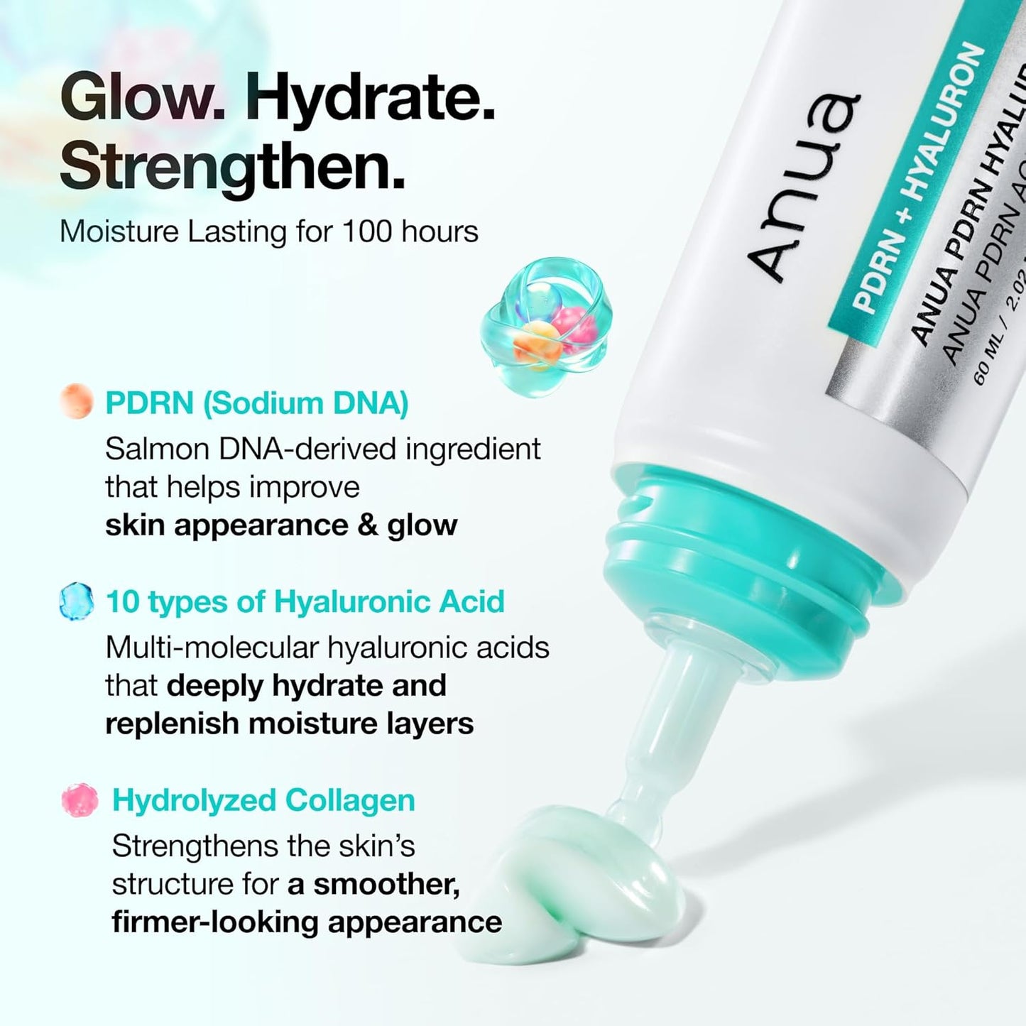 Anua PDRN Hyaluronic Acid 100 Moisturizing Cream -2.02 fl oz