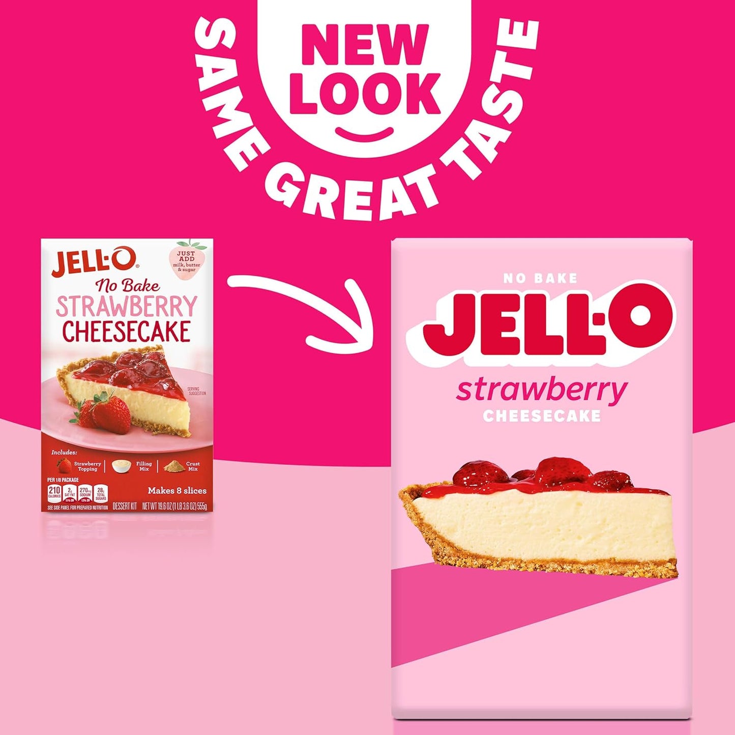 Jell-O No Bake Strawberry Cheesecake Dessert Kit ( 6 ct Pack, 19.6 oz Boxes)