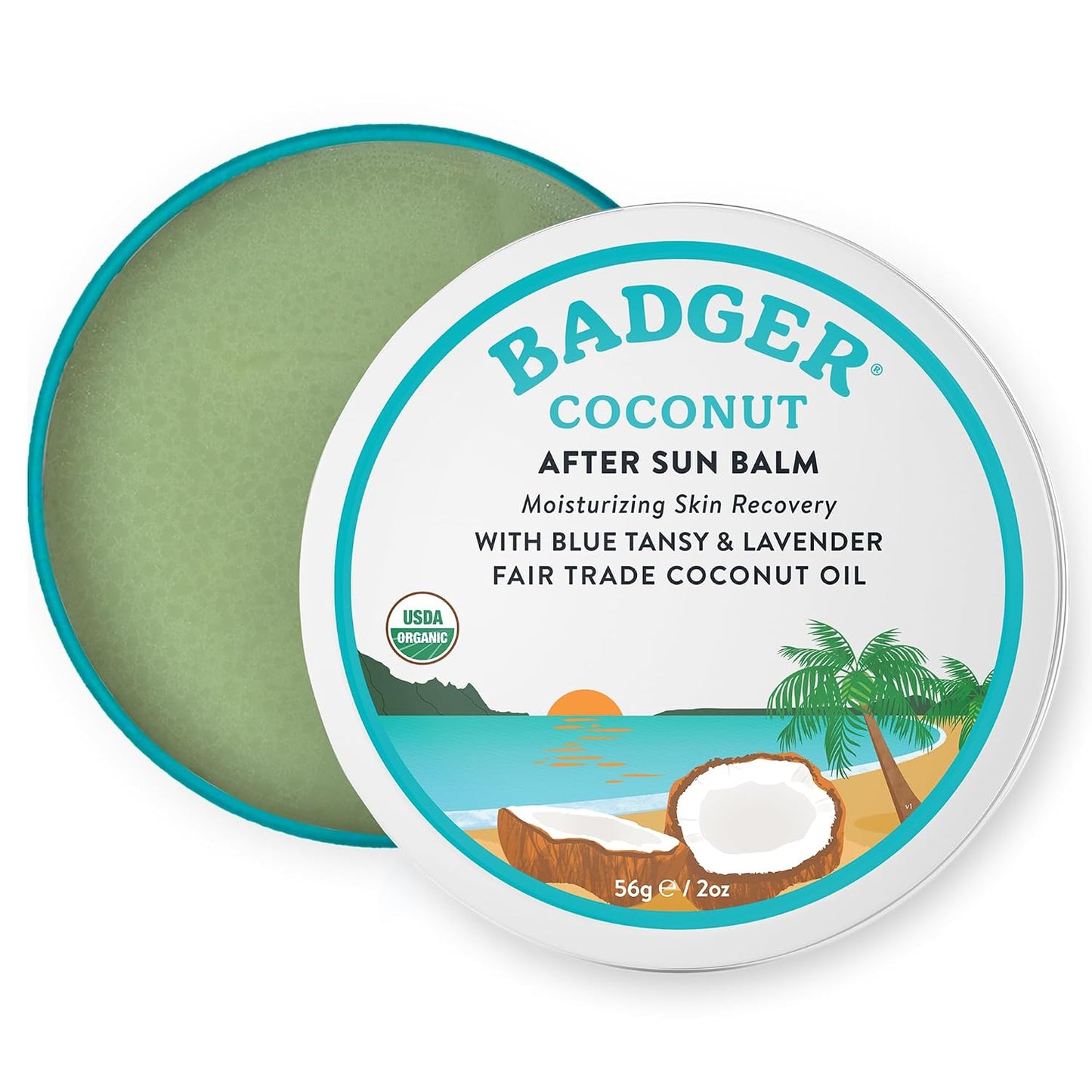 Badger Coconut AfterSun Balm, , 2 oz Tin