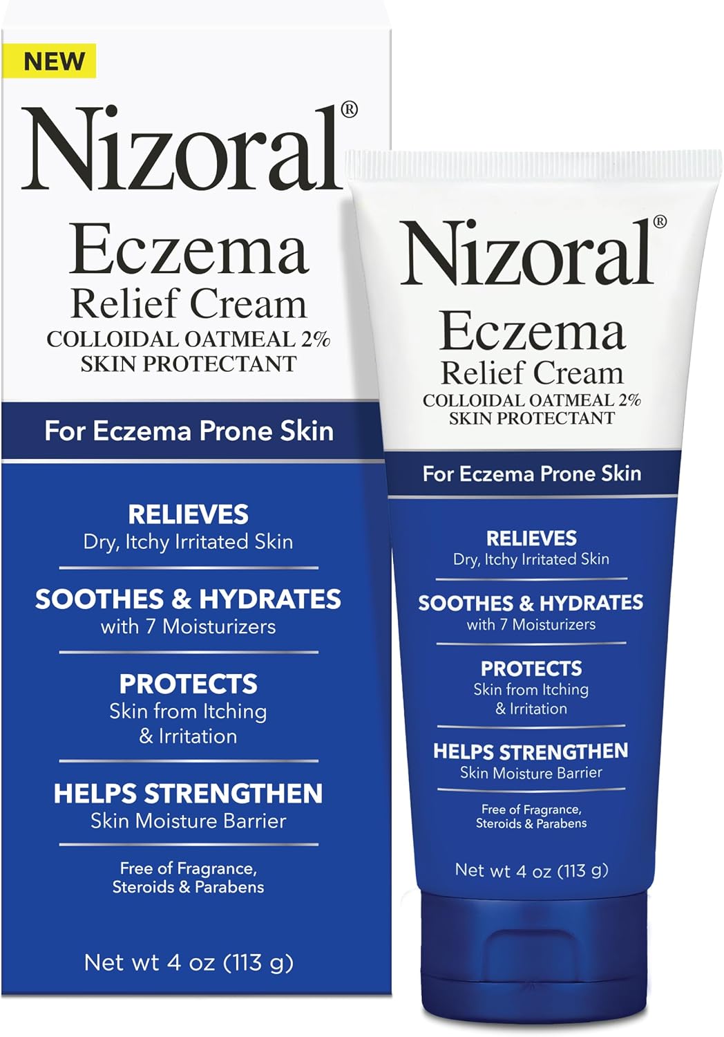 Nizoral Eczema Relief Cream-  4 Oz, Relieves Dry Itchy Irritated Skin