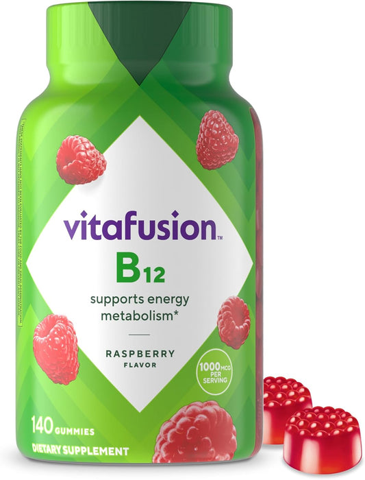 vitafusion Vitamin B12 Gummy Vitamins for Energy Metabolism Support, 140 Count