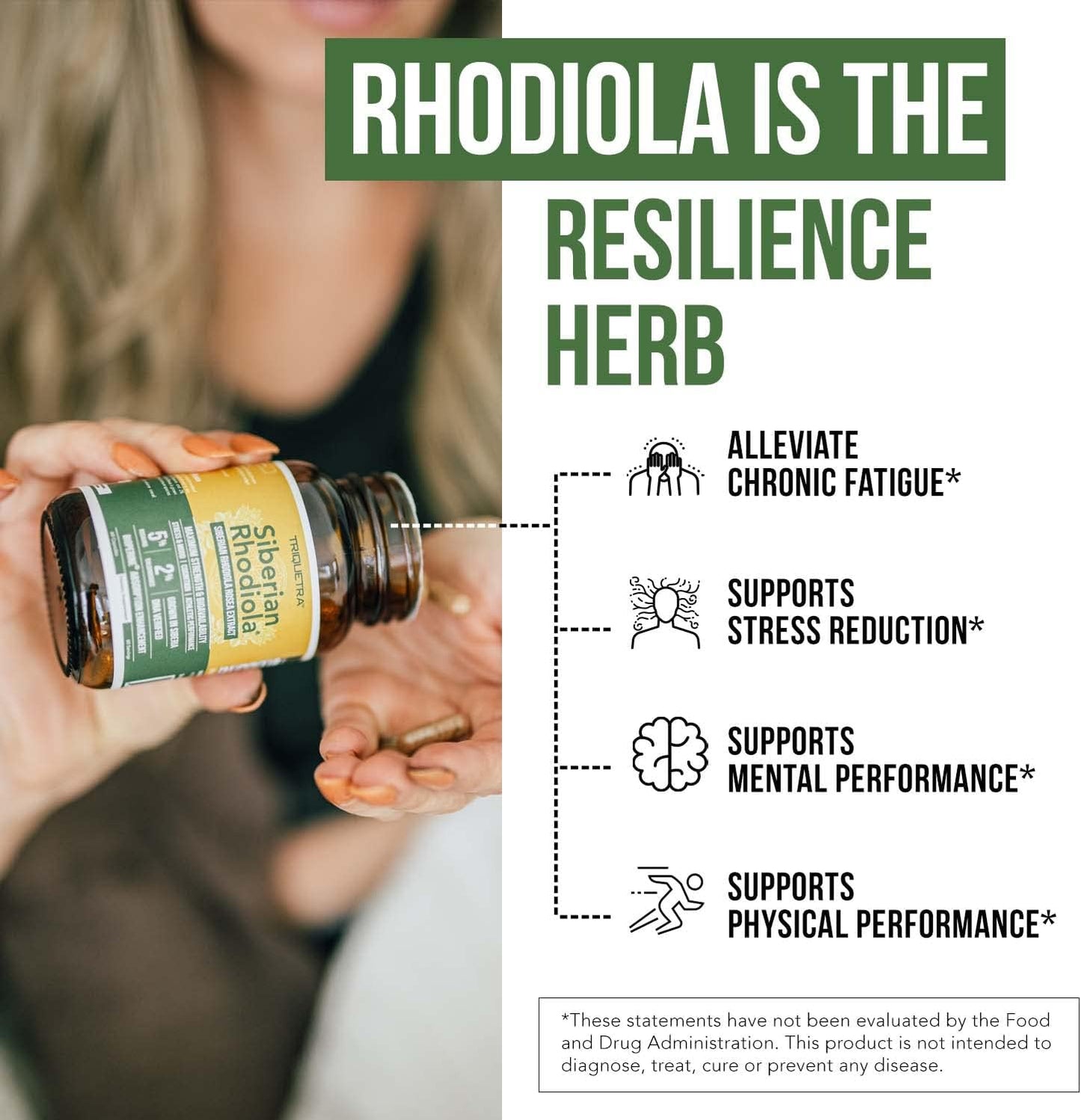Siberian Rhodiola: Max Strength Rhodiola Rosea 60 Count