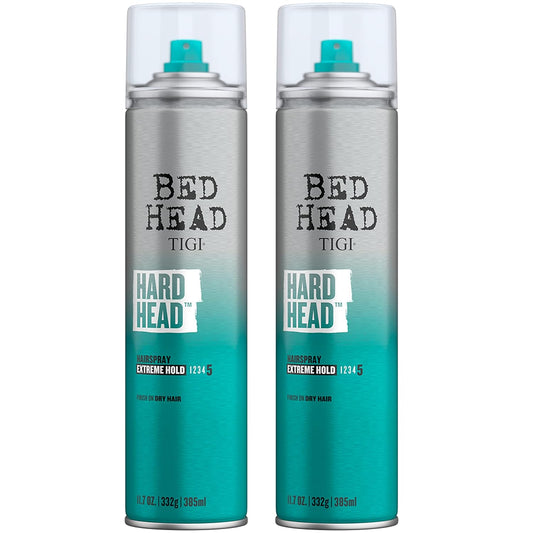 TIGI Bed Hard Head Extra Strong Hold Hair Spray - 10.6 Ounce (Pack of 2)