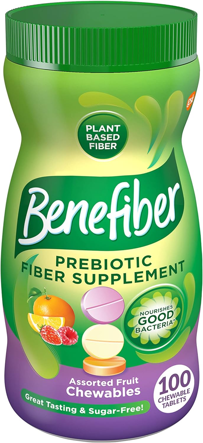 Benefiber Chewable Prebiotic Fiber Supplement 100 Count