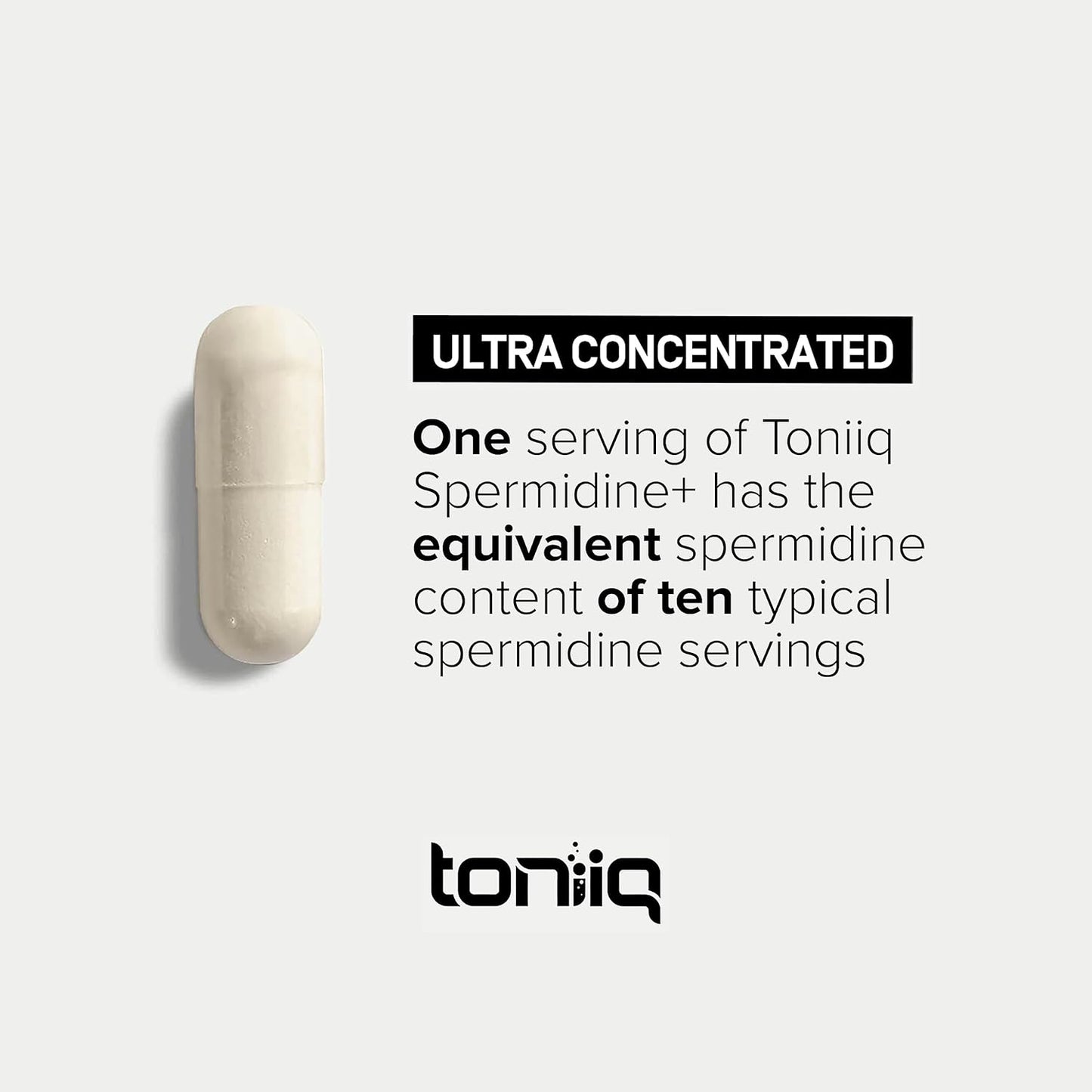 Toniiq 22mg Ultra Concentrated Spermidine Supplement 60 Vegetarian Capsules