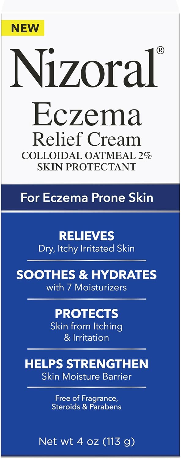 Nizoral Eczema Relief Cream-  4 Oz, Relieves Dry Itchy Irritated Skin