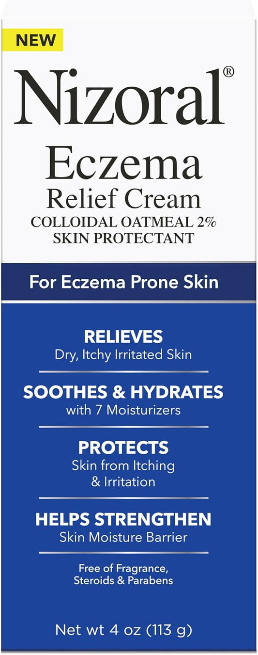 Nizoral Eczema Relief Cream-  4 Oz, Relieves Dry Itchy Irritated Skin