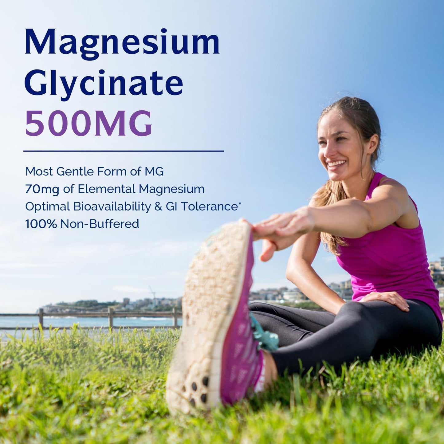 Innate Vitality Magnesium Glycinate 500mg,  Elemental Magnesium  120 Veggie Capsules
