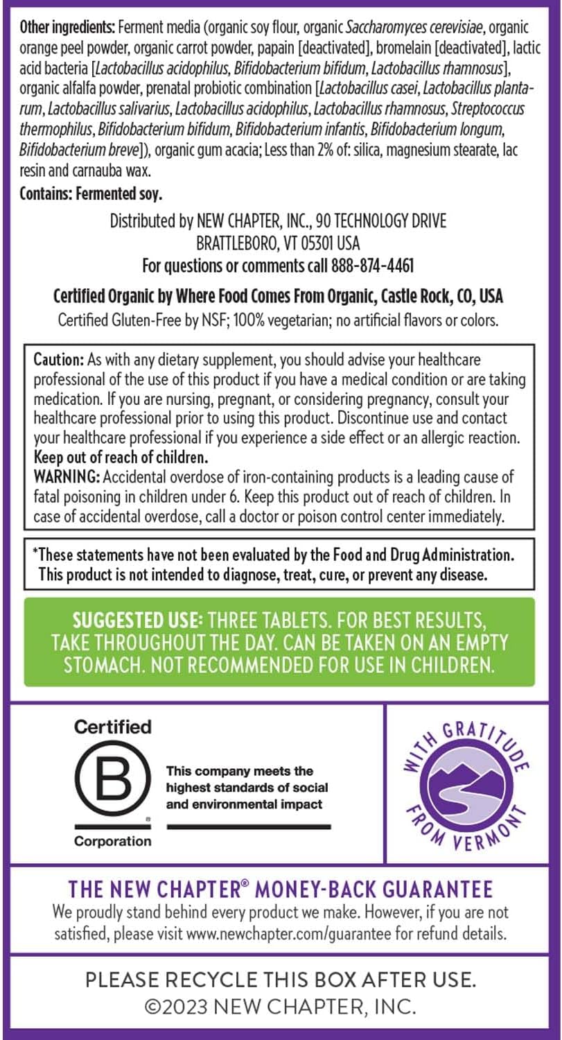 New Chapter Advanced Perfect Prenatal Vitamins - 96ct