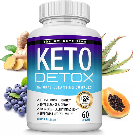 Toplux Keto Detox Pills Advanced Cleansing Extract  60 Capsules