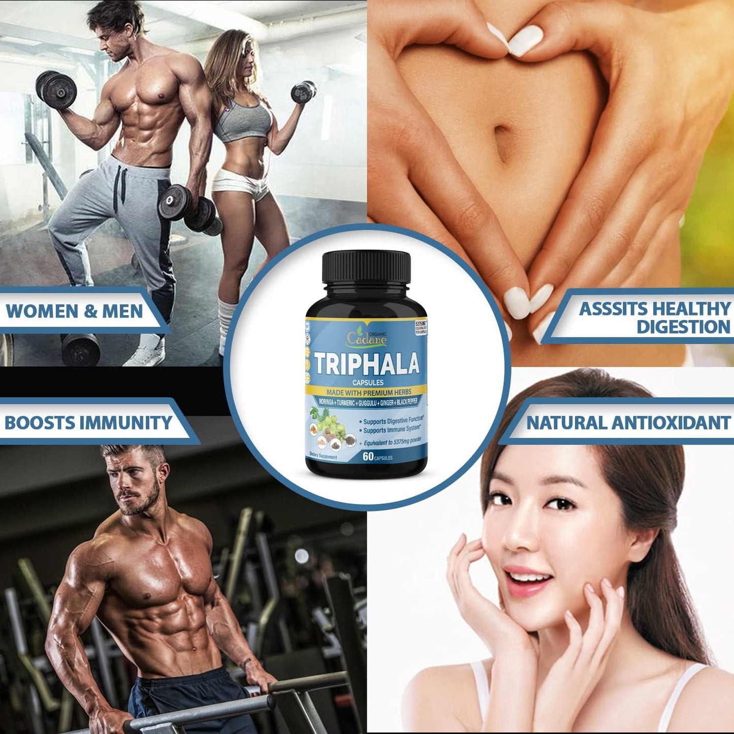 Organic Triphala Extract  60 Capsules