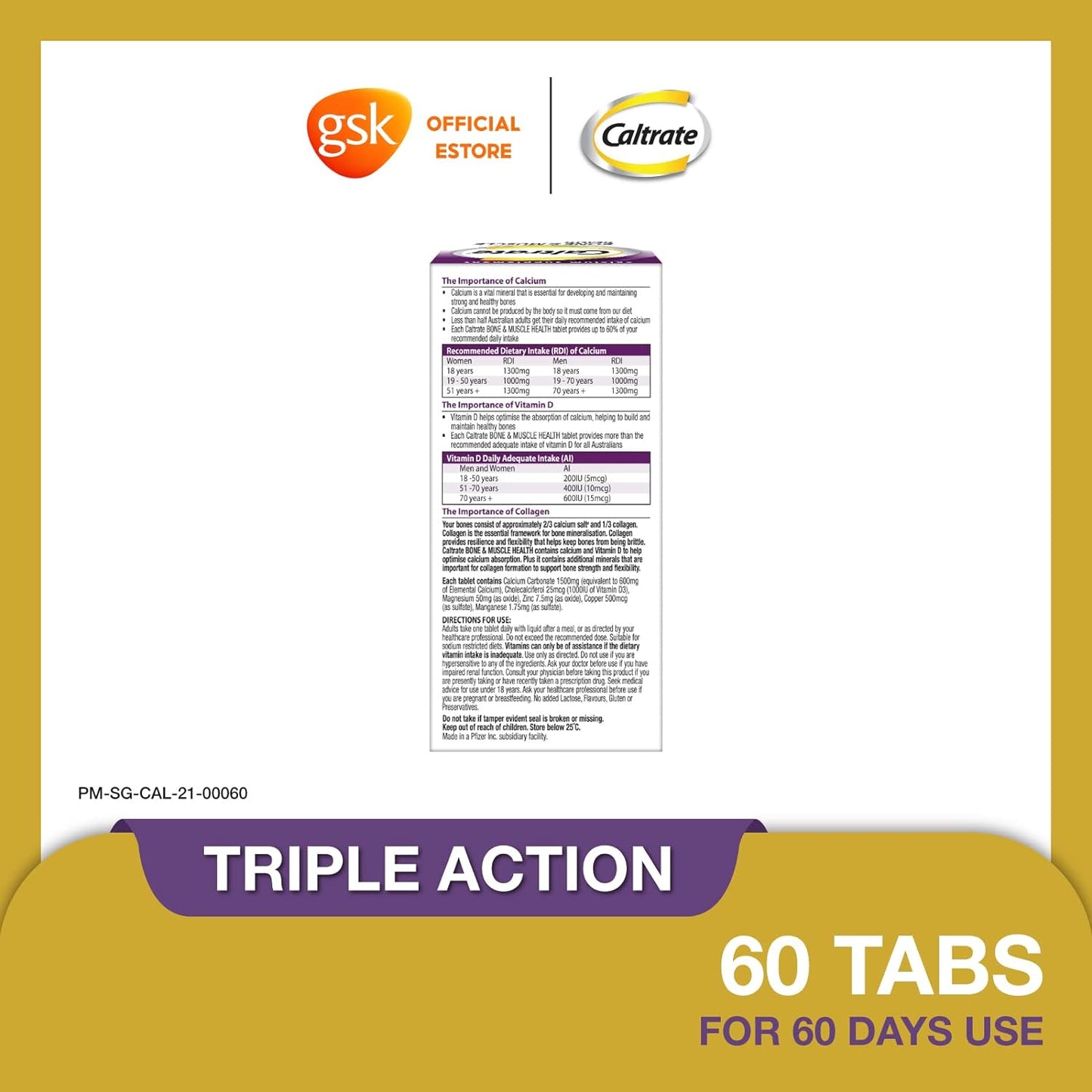 Caltrate Bone and Muscle 60 Tablets