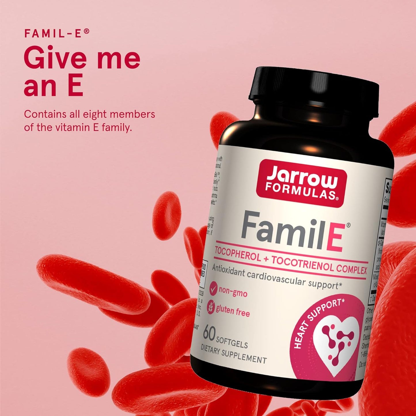 Jarrow Formulas Famil-E Tocopherol & Tocotrienols  60 Softgels