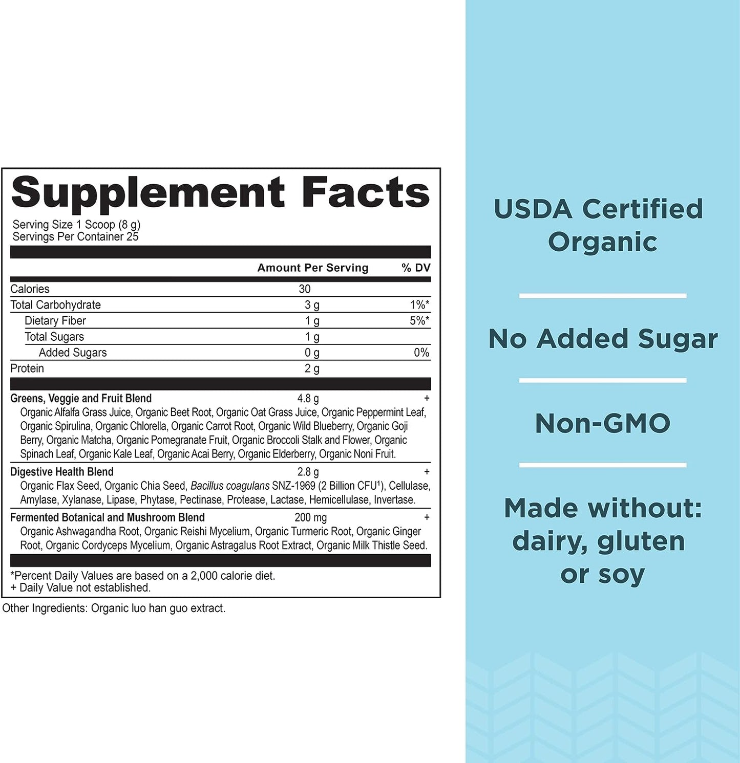 Ancient Nutrition Super Greens Powder, Organic Superfood Powder with Probiotics