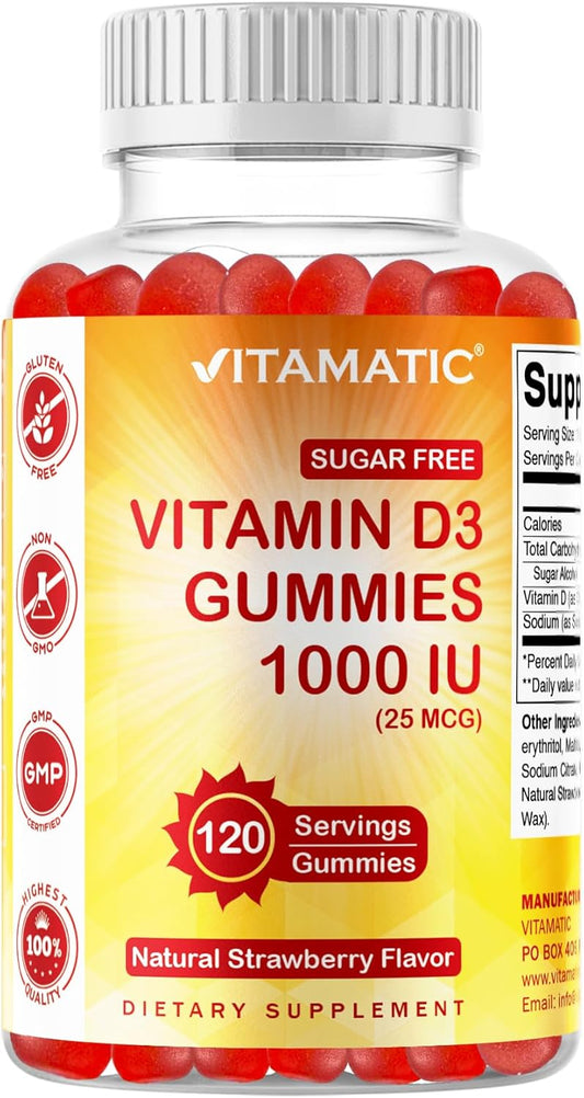 Vitamatic Sugar Free Vitamin D3 - 120 Gummies