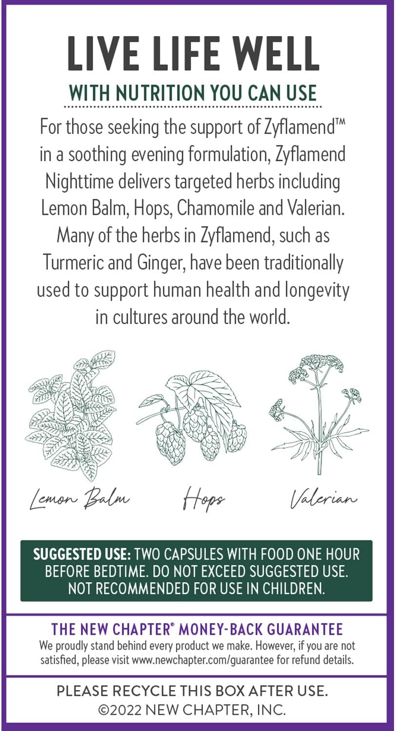 New Chapter Sleep Aid – Zyflamend Nighttime -60 Count