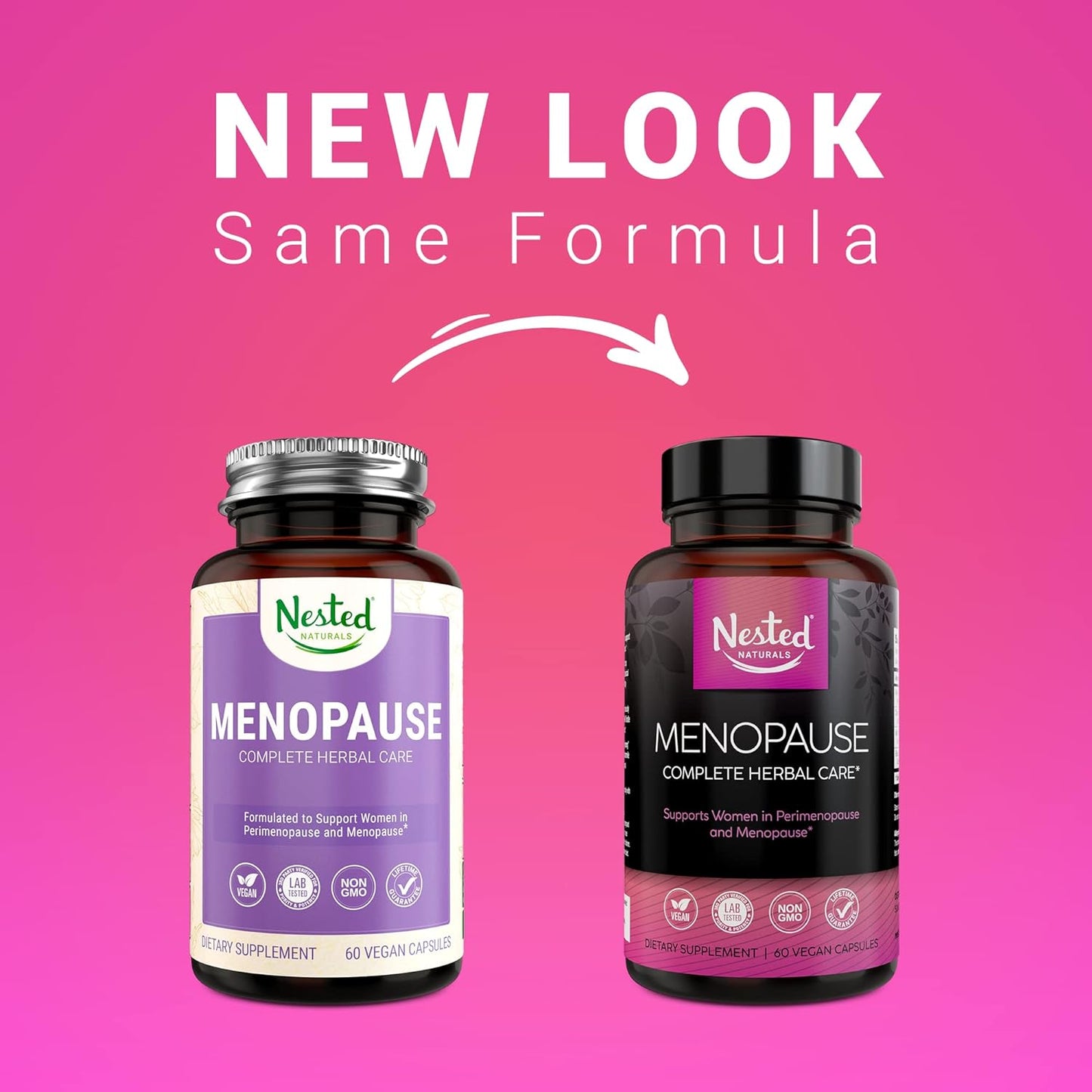 Nested Naturals Menopause Complete Herbal Care Supplement- 60 capsules