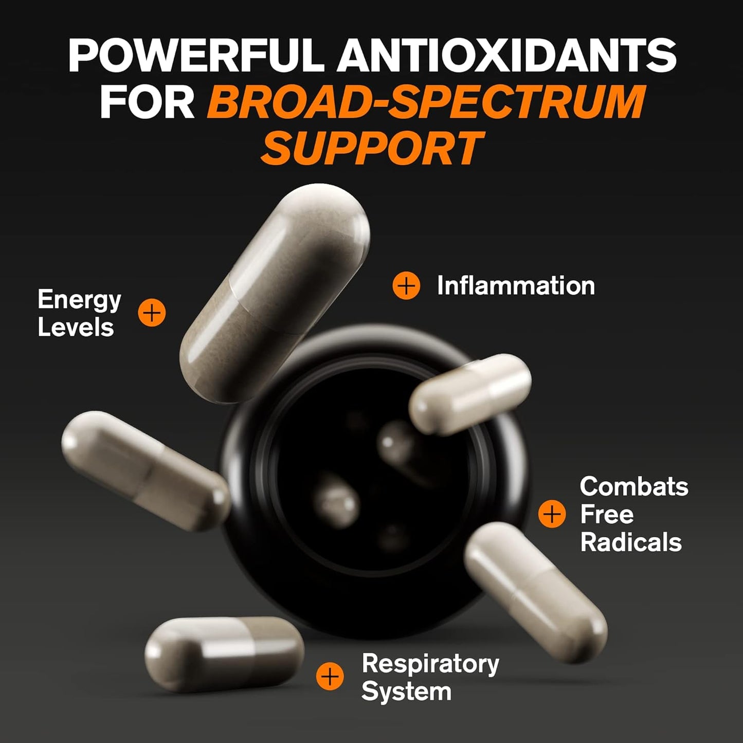 Immune Support Vitamins - Elderberry with Zinc, Vitamin C, and Garlic for Adults -60 capsules