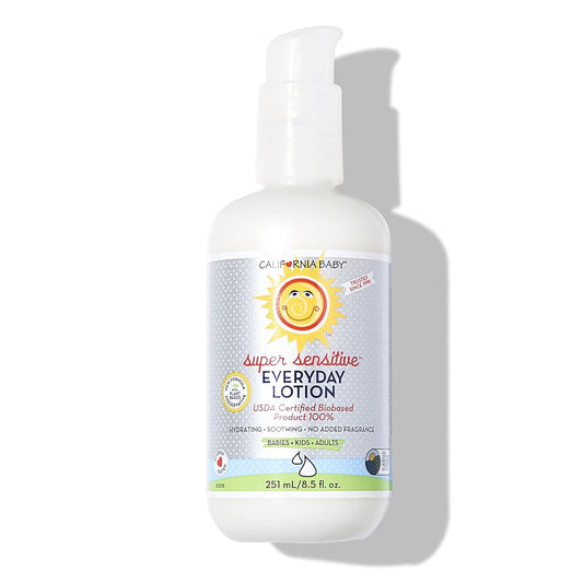 California Baby Super Sensitive Unscented Lotion  100% Plant-Based Moisturizer 8.5 oz