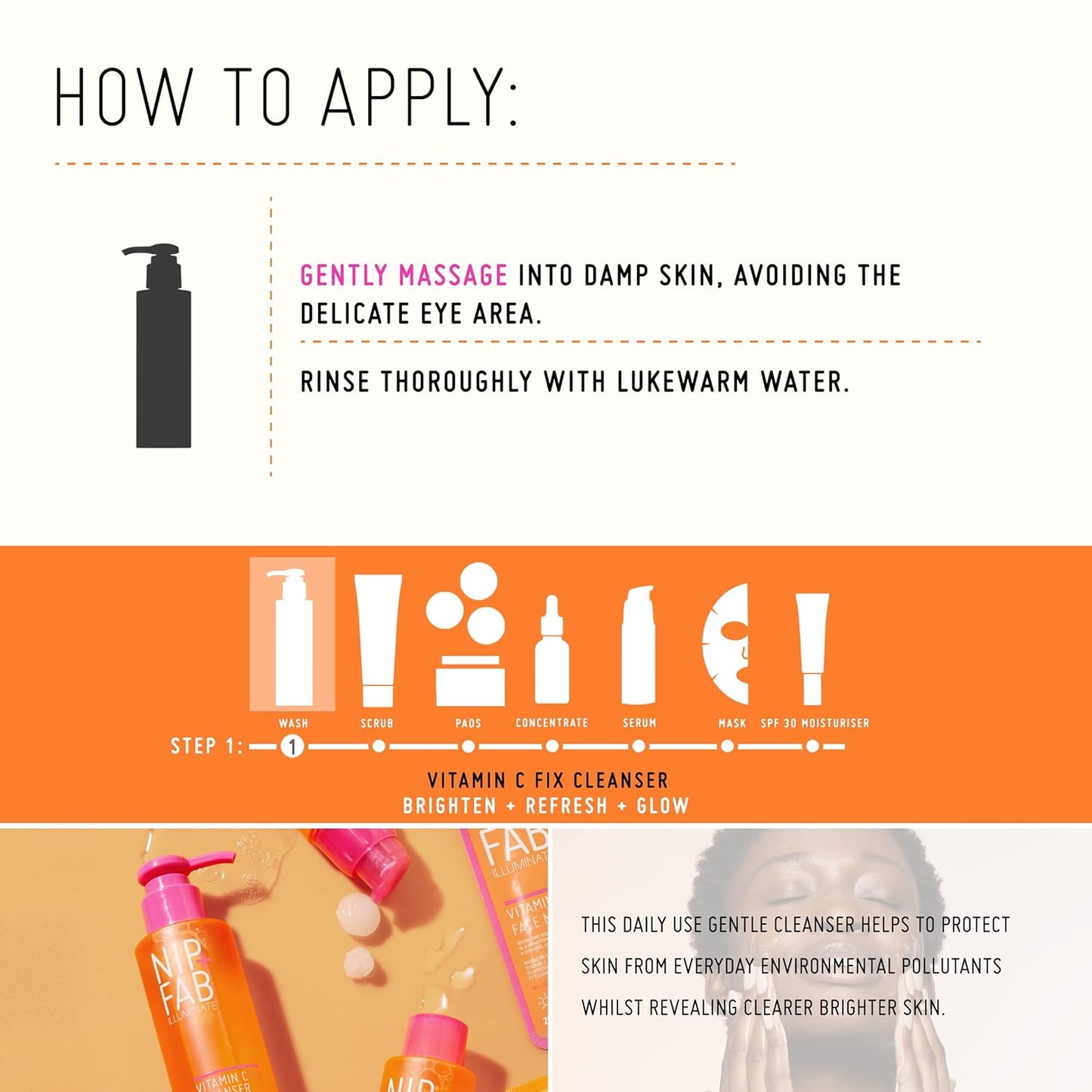 Nip + Fab Vitamin C Fix Gel Cleanser - 4.9 Fl Oz