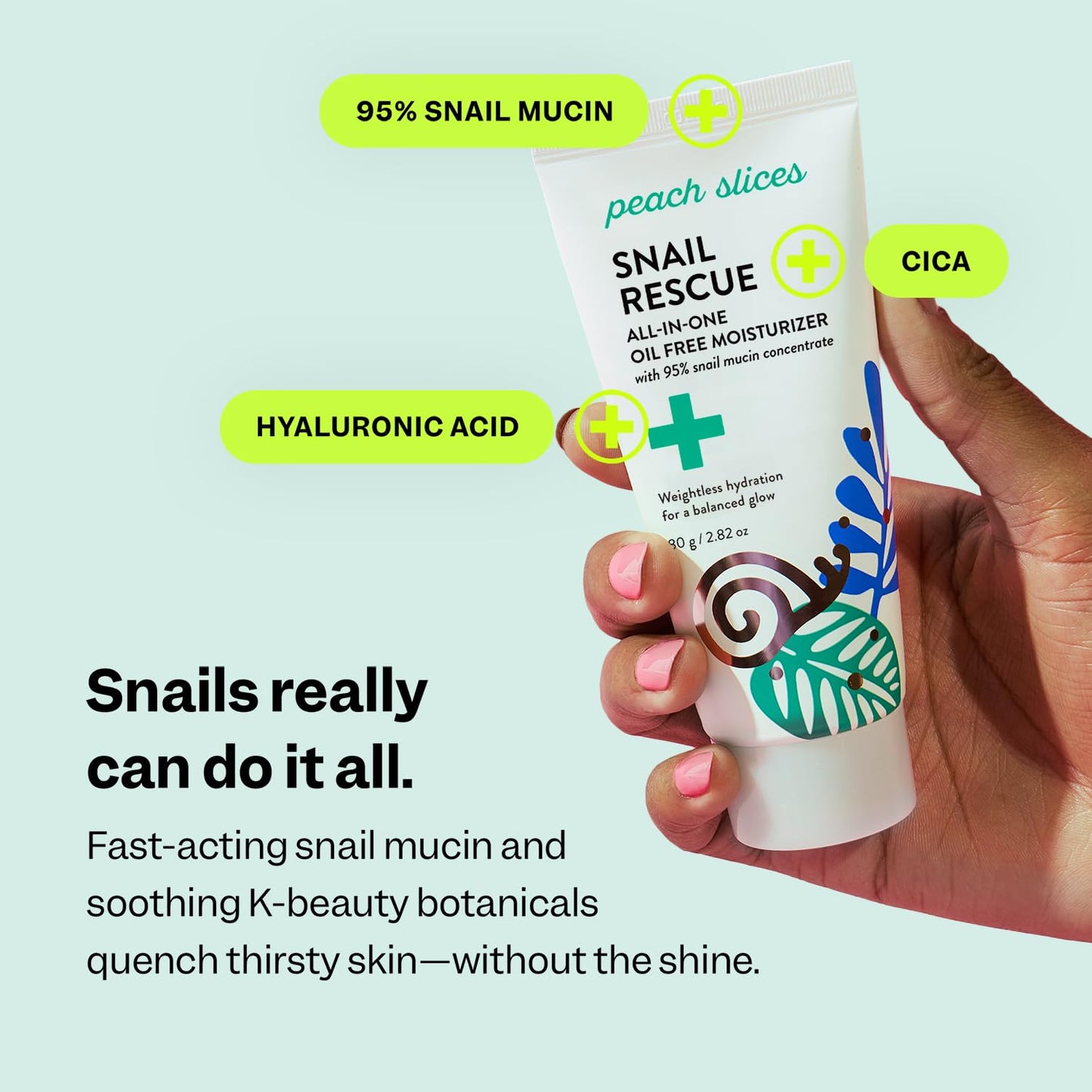 Peach Slices - Snail Rescue All-in-One Oil Free Moisturizer (2.82 oz)