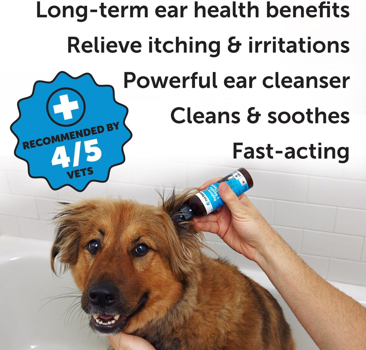 Pet Honesty Restore + Soothe Ear Cleaner for Dogs & Cats- 4oz
