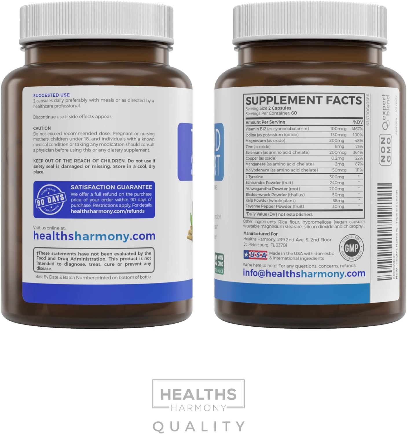 Thyroid Support with Iodine - 120 Capsules